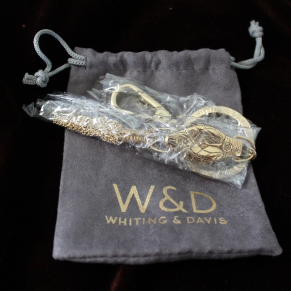 COPY - Whiting & Davis Gold Mesh Snake Key Chain